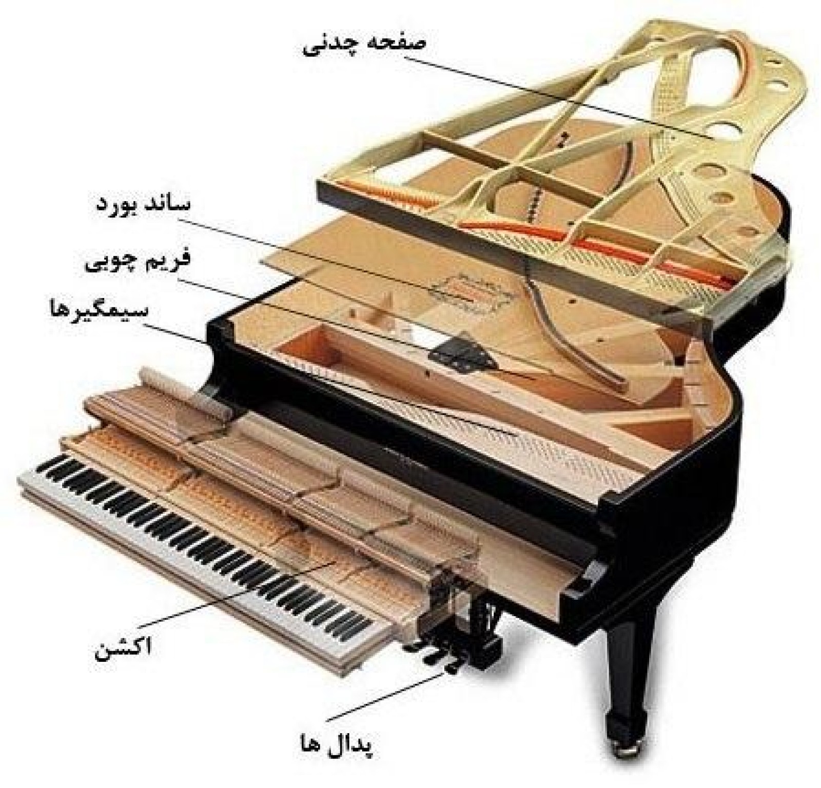اجزا و قطعات پیانو